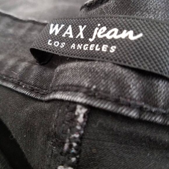 Wax Juniors Black Distressed Stretch Jeans Size 11 Skinny Fit Casual Denim - Picture 4 of 6